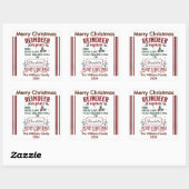 Frohe Weihnachten fröhlich Sticker (Blatt)