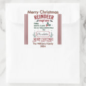 Frohe Weihnachten fröhlich Sticker (Tasche)