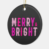 Frohe Weihnachten, Fröhlich und hell Keramik Ornament (Links)