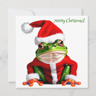 Frohe Weihnachten Frosch Grußkarte