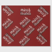 "Frohe Weihnachten: Frosty Elegance Fashion Design Geschenkpapier (Flach)