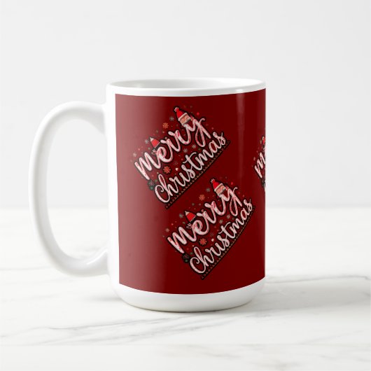 "Frohe Weihnachten: Frosty Elegance Fashion Design Kaffeetasse (Links)