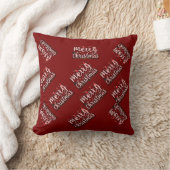 "Frohe Weihnachten: Frosty Elegance Fashion Design Kissen (Decke)