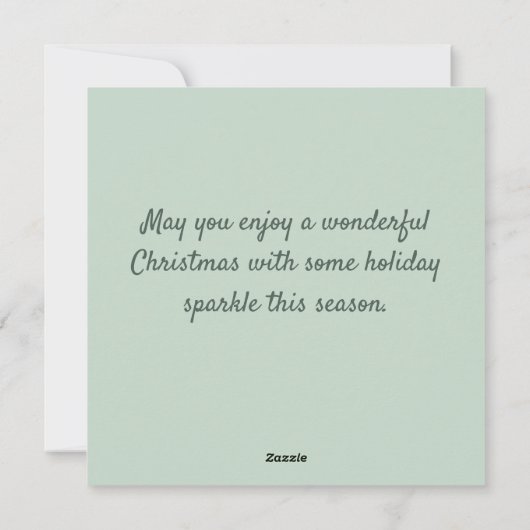 Frohe Weihnachten Frosty Evegreen Branch (Rückseite)