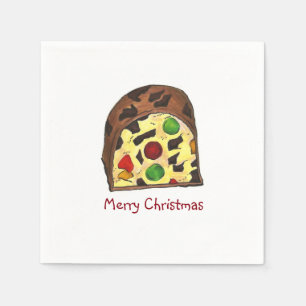 Frohe Weihnachten Früchte Kuchen Holiday Napkins Serviette
