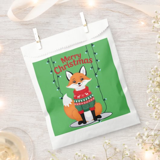 Frohe Weihnachten, Fuchs! Geschenktütchen (Ausgeschnitten)