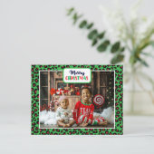 Frohe Weihnachten (fügen Sie Ihr eigenes Foto) Leo (Stehend Vorderseite)