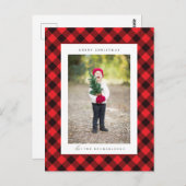 Frohe Weihnachten | FÜGEN SIE IHRE FAMILY FOTO Pos Postkarte (Vorne/Hinten)