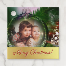 Frohe Weihnachten! Fun Bauble Foto Frame-Markierun