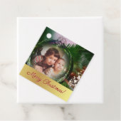 Frohe Weihnachten! Fun Bauble Foto Frame-Markierun Geschenkanhänger (Beispiel)