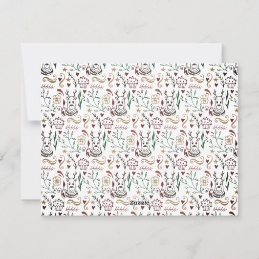 Frohe Weihnachten fünf FotoCollage farbenfroh (Rückseite)