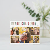 Frohe Weihnachten fünf FotoCollage farbenfroh (Stehend Vorderseite)