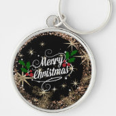 Frohe Weihnachten, Funkeln, Glitzer und Glanz, Schlüsselanhänger (Vorne)