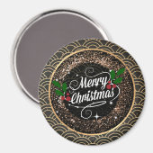 Frohe Weihnachten, Funkeln und Glanz, Magnet (Vorderseite/Rückseite)