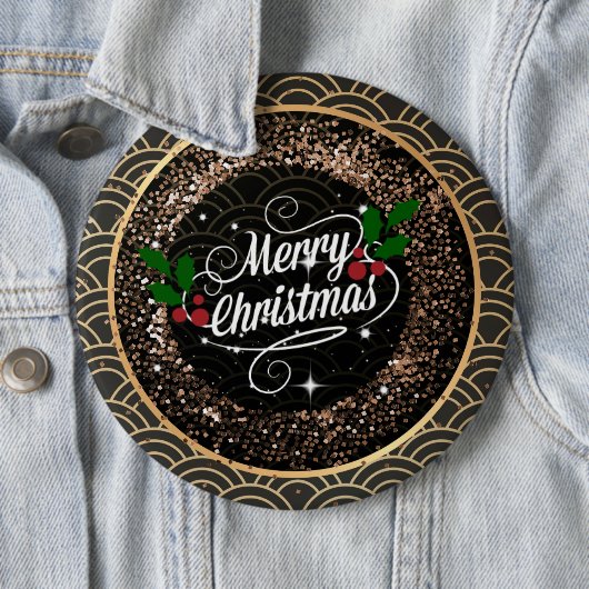 Frohe Weihnachten, Funkeln und Glitzer, Button (Beispiel)
