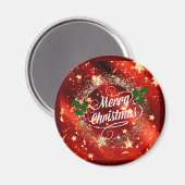 Frohe Weihnachten, Funkeln und Glitzer Magnet (Vorderseite/Rückseite)