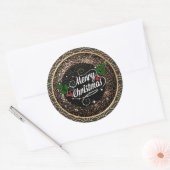 Frohe Weihnachten, Funkeln und Glitzer, Runder Aufkleber (Umschlag)