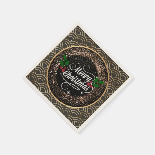 Frohe Weihnachten, Funkeln und Glitzer, Serviette (Ecke)
