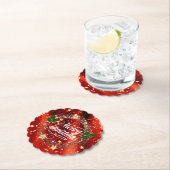 Frohe Weihnachten, Funkeln und Glitzer Untersetzer (Vor Ort)