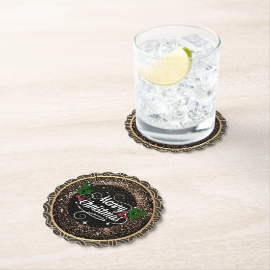 Frohe Weihnachten, Funkeln und Glitzer, Untersetzer (Vor Ort)