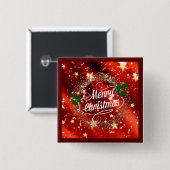 Frohe Weihnachten funkeln und leuchten Button (Vorne & Hinten)