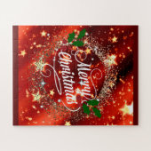 Frohe Weihnachten funkeln und leuchten Puzzle (Horizontal)
