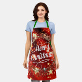 Frohe Weihnachten funkeln und leuchten Schürze (Getragen)