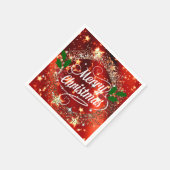 Frohe Weihnachten funkeln und leuchten Serviette (Ecke)