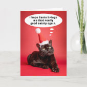 Frohe Weihnachten Funny Cat Denken Sie an Catnip S (Vorderseite)