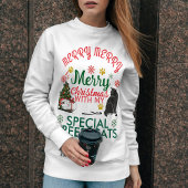 Frohe Weihnachten Funny Cat Holiday Personalisiert Sweatshirt