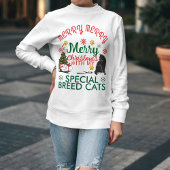 Frohe Weihnachten Funny Cat Holiday Personalisiert Sweatshirt