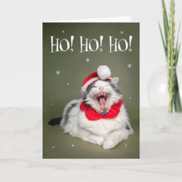 Frohe Weihnachten Funny Cat Sprichwort Ho Ho Ho Ho