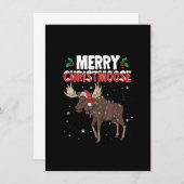 Frohe Weihnachten Funny Christmas Elche Weihnachte Einladung (Vorne/Hinten)