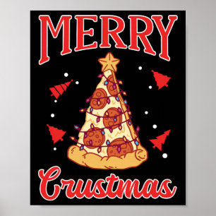 Frohe Weihnachten Funny Christmas Tree Lights Sant Poster