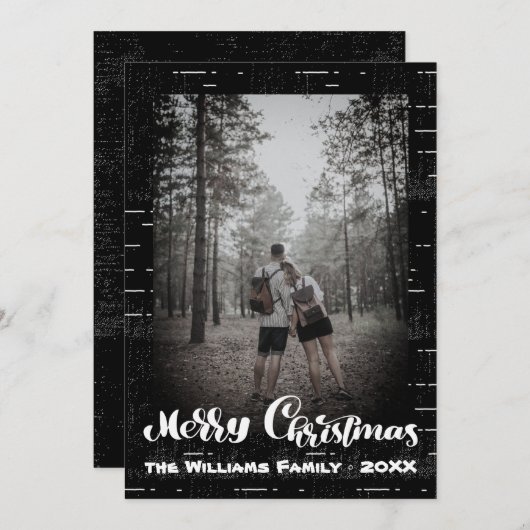 Frohe Weihnachten Funny Cookie Modernes Foto (Vorne/Hinten)