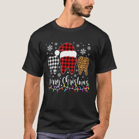 Frohe Weihnachten Funny Dental Weihnachten T-Shirt (Vorderseite)