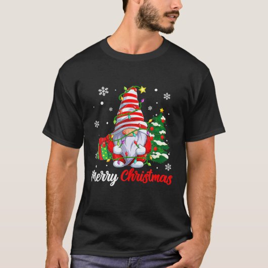 Frohe Weihnachten Funny Gnome Weihnachten Pamajas T-Shirt (Vorderseite)