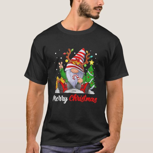 Frohe Weihnachten Funny Gnome Weihnachten Pamajas T-Shirt (Vorderseite)