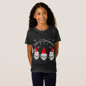 Frohe Weihnachten Funny Gnomes Niedlich Santa Clau T-Shirt (Vorne ganz)