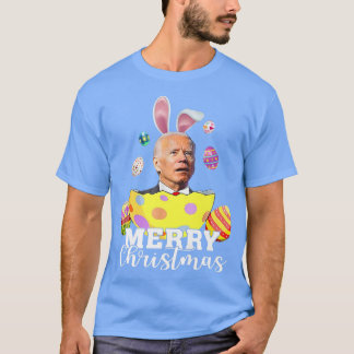 Frohe Weihnachten Funny Joe Biden Osterferien Vin T-Shirt