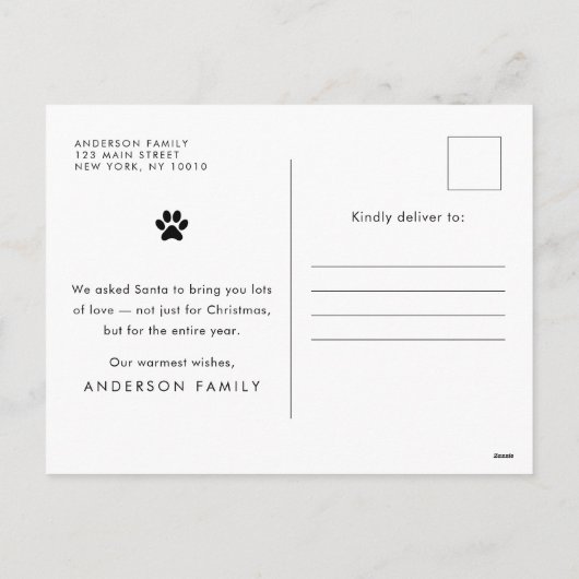 Frohe Weihnachten Funny Moderne Haustiere Custom F (Rückseite)