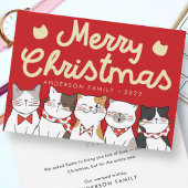Frohe Weihnachten Funny Niedlich Cats Caroling