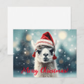 Frohe Weihnachten Funny Niedlich Lllama Alpaca Wei (Vorne/Hinten)