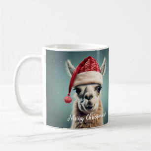Frohe Weihnachten Funny Niedlich Lllama Alpaca Wei Kaffeetasse