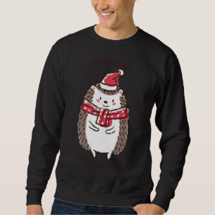 Frohe Weihnachten Funny Niedlichen Igel Weihnachts Sweatshirt