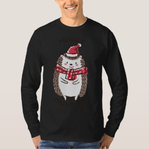 Frohe Weihnachten Funny Niedlichen Igel Weihnachts T-Shirt