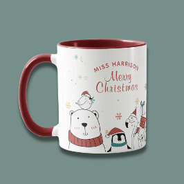 Frohe Weihnachten Funny Niedlicher Tiere Personali Tasse