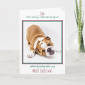 Frohe Weihnachten Funny Pet Foto Hund Vater (Vorderseite)