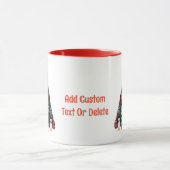 Frohe Weihnachten Funny Pinguin Tree Red Tasse (Zentrum)