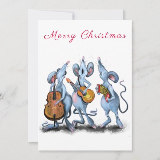 Frohe Weihnachten - Funny Romantic Mouse Band - Sp (Vorderseite)